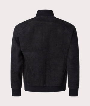 Polo Ralph Lauren Zip Through Mockneck Loungewear Top in polo black at EQVVS Menswear back shot