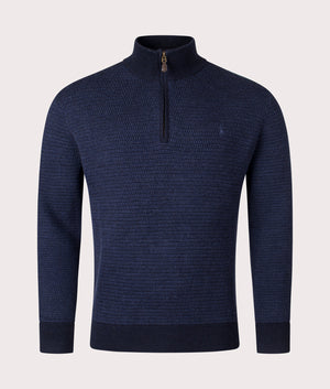 Polo Ralph Lauren Wool Quarter Zip Sweatshirt In Navy EQVVS Men