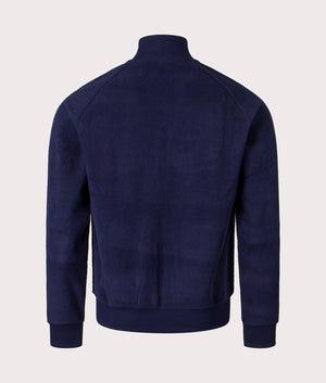 Polo Ralph Lauren Zip Through Mockneck Loungewear Top In Cruise Navy at EQVVS men Back Shot