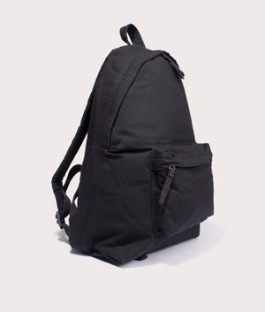 Polo Ralph Lauren Canvas Backpack in Black. Angle Shot at EQVVS