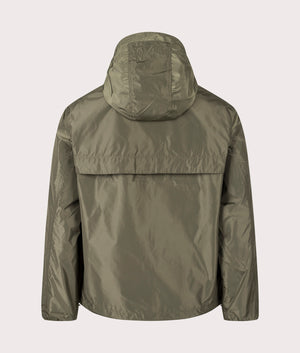 Zip Through Hooded Windbreaker Jacket in Ranger Green by Polo Ralph Lauren. EQVVS Shot. 