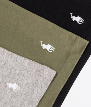 Polo Ralph Lauren 3 Pack Slim Fit Crewneck Loungewear T-Shirts. Detail Shot at EQVVS.