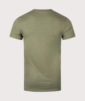 Polo Ralph Lauren 3 Pack Slim Fit Crewneck Loungewear T-Shirts in Green. Back Shot at EQVVS.