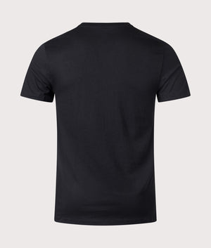 Polo Ralph Lauren 3 Pack Slim Fit Crewneck Loungewear T-Shirts in Black. Back Shot at EQVVS.