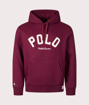 The RL Fleece Logo Hoodie in Classic Wine by Polo Ralph Lauren. EQVVS Shot. 