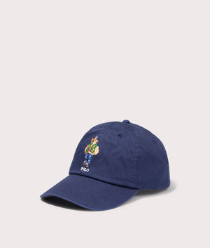 Polo Ralph Lauren Polo Bear Twill Ball Cap in Newport navy at EQVVS Angle Shot