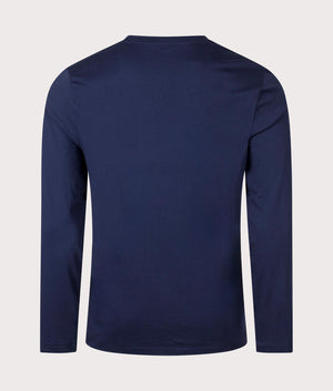 Long Sleeve Loungewear T-Shirt in Cruise Navy by Polo Ralph Lauren. EQVVS Shot.