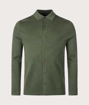 Merino Wool Shirt in Classic Olive Heather by Polo Ralph Lauren. EQVVS Shot. 