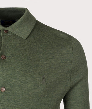 Merino Wool Shirt in Classic Olive Heather by Polo Ralph Lauren. EQVVS Shot. 