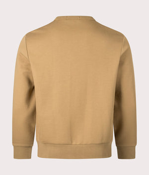 Polo Ralph Lauren Embroidered Logo Double Knit Sweatshirt in New Bronze. Back angle shot at EQVVS.