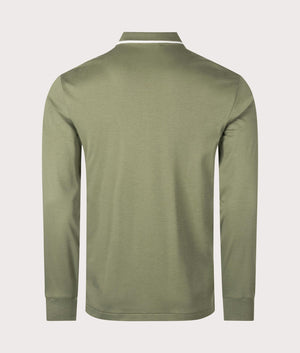 Polo Ralph Lauren Custom Slim Fit Soft Cotton Polo Shirt in Garden Trail Green. EQVVS Back Shot. 