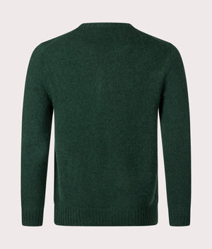 Polo Ralph Lauren Textured Crewneck Jumper in Moss Agate, 42% Wool, 38% Alpaca hair, 20% recycled nylon at EQVVS. Back Shot. 