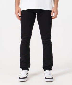 Polo Ralph Lauren Slim Fit Sullivan Stretch Jeans in HDN Black. Front angle shot at EQVVS.