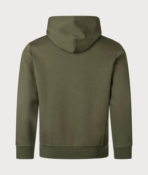 Double-Knit Hoodie in Company Olive from Polo Ralph Lauren. Back angle shot at EQVVS.