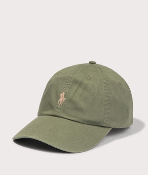 Polo Ralph Lauren Classic Sport Cap in Garden Trail Green. Angle Shot at EQVVS.