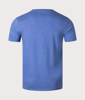 Polo Ralph Lauren Custom Slim Fit Jersey T-Shirt in Faded Royal Heather. Back Shot at EQVVS.