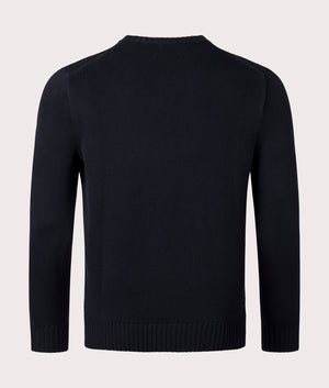 Cotton Ribbed Crew Neck Jumper Black Polo Ralph Lauren EQVVS