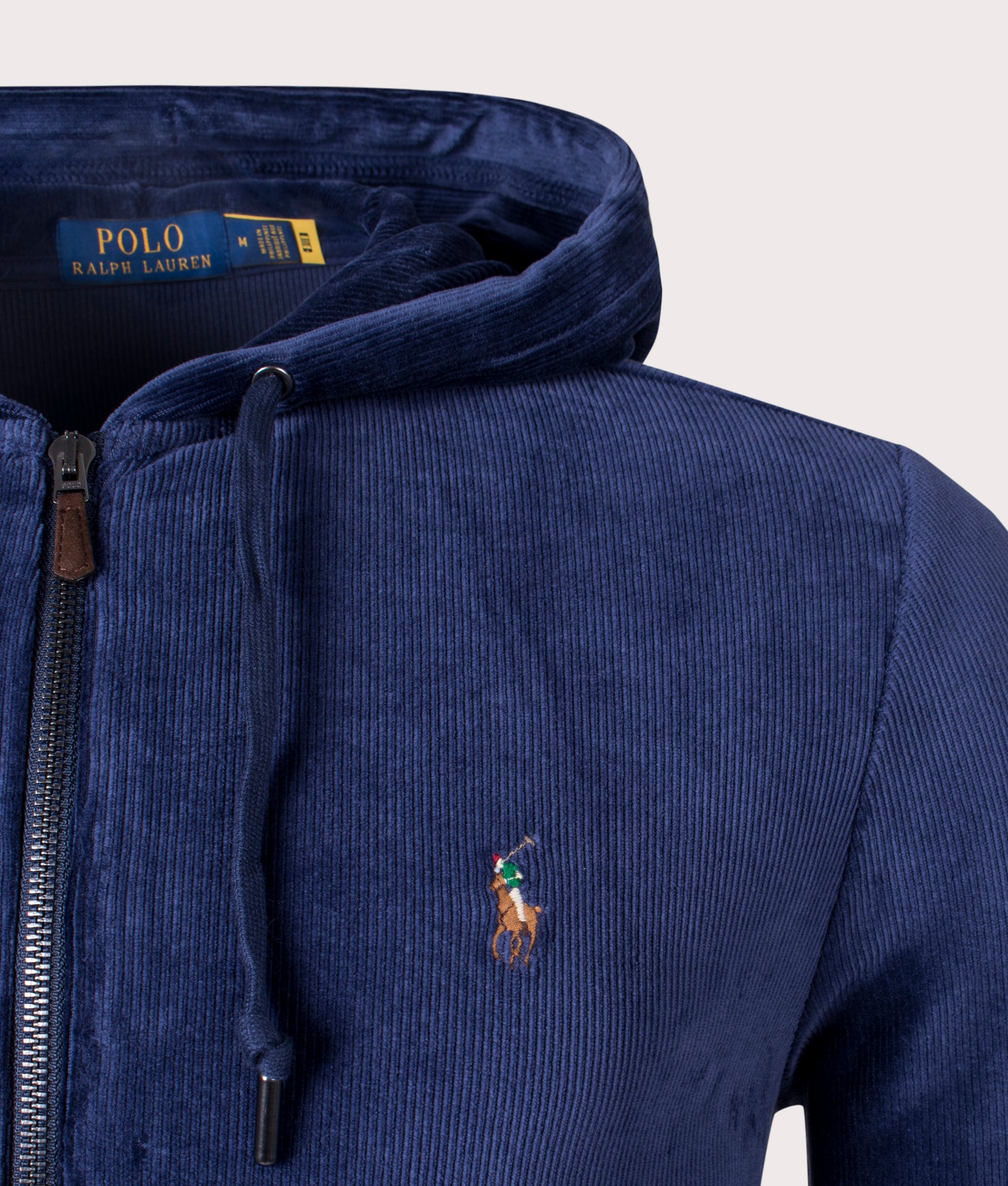 Zip Through Corduroy Hoodie Newport Navy | Polo Ralph Lauren | EQVVS