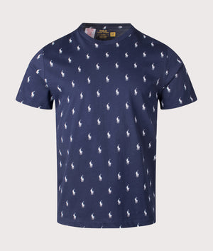 Polo Ralph Lauren Crew Lounge T-Shirt in Cruise Navy. EQVVS Front Shot.