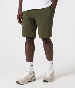 Double Knit Athletic Shorts in Company Olive by Polo Ralph Lauren. EQVVS Side Angle Shot.