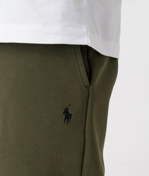 Double Knit Athletic Shorts in Company Olive by Polo Ralph Lauren. EQVVS Detail Shot.