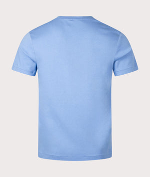 Polo Ralph Lauren Custom Slim Fit Pima T-Shirt in Sky Blue. EQVVS Back Shot.