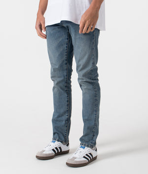 Polo Ralph Lauren Slim Fit Stretch Sullivan Jeans in Dixon Stretch, 99% Cotton at EQVVS. Side Shot. 