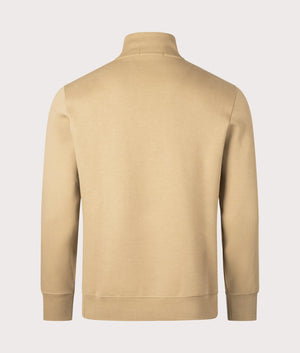 Double-Knit Quarter Zip Sweatshirt in New Bronze by Polo Ralph Lauren. EQVVS Shot. 