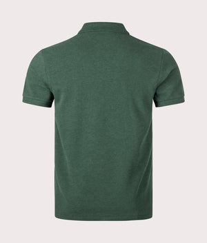 Polo Ralph Lauren Custom Slim Fit Mesh Polo Shirt in Scotch Pine Green Heather. EQVVS Back Shot