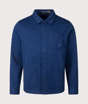 Polo Ralph Lauren Double-Knit Overshirt in East Side Royal blue. EQVVS Front Shot.