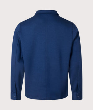 Polo Ralph Lauren Double-Knit Overshirt in East Side Royal blue. EQVVS Back Shot.