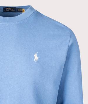 
Ralph Lauren, Loopback Terry Sweatshirt, Blue Orbit, Eqvvs Menswear, detailed shot angle
