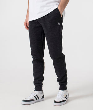 Double Knit Joggers by Polo Ralph Lauren in Grey. Shot at EQVVS. Angle  shot. 