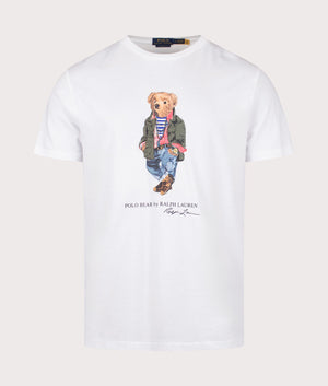 Ralph Lauren, Classic Fit Polo Bear Jersey T-Shirt, White Explorer Bear, Eqvvs Menswear, front shot angle