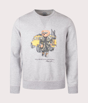 Ralph Lauren, Polo Bear Double-Knit Sweatshirtt, Andover Htr Defender, Eqvvs Menswear, front shot angle
