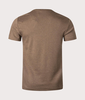 Polo Ralph Lauren Custom Slim Fit Pima T-Shirt in Cedar Heather. Back Shot at EQVVS.