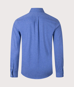 Polo Ralph Lauren Featherweight Mesh Shirt inFaded Royal Heather Blue. EQVVS Back Shot.