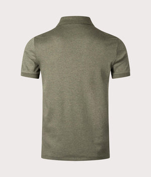 Polo Ralph Lauren Custom Slim Soft Cotton Polo Shirt in Service Green. Back Shot at EQVVS.