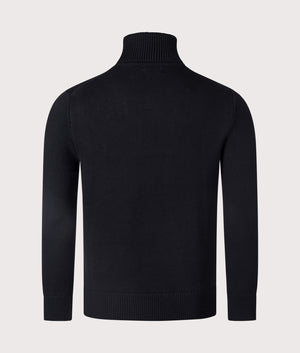 Polo Ralph Lauren Cotton Turtleneck Jumper in Polo Black. EQVVS Back Shot.