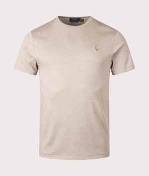 Polo Ralph Lauren Custom Slim Fit Pima T-Shirt in Adirondak Heather. Front Shot at EQVVS