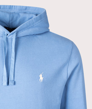 Ralph Lauren, Loopback Fleece Hoodie, Blue Orbit, Eqvvs Menswear, detailed shot angle