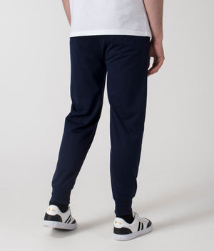 Polo Ralph Lauren Lounge Joggers in Cruise Navy. Shot at EQVVS. Reverse shot. 