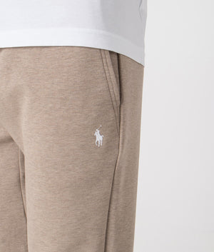 Polo Ralph Lauren Double Knit Pony Logo Joggers in Adirondack Heather. Shot at EQVVS. Detail shot. 