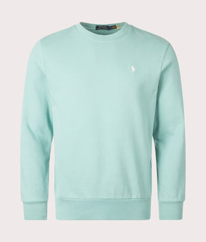 Polo Ralph Lauren Loopback Terry Sweatshirt in Deep Seafoam. Shot at EQVVS. Front shot. 