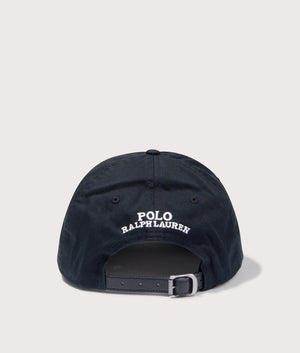 Polo Ralph Lauren Polo Bear Twill Ball Cap in polo black at EQVVS. Back Shot.