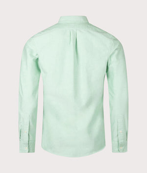 Polo Ralph Lauren Slim Fit Oxford Shirt in Summer Emerald. Back Shot.