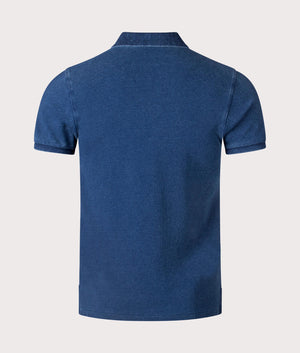 Discover the Polo Ralph Lauren Slim Fit Mesh Polo Shirt in Dark Indigo. Back Shot at EQVVS.