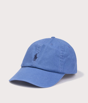 Polo Ralph Lauren  Cotton Chino Ball Cap in Bastile Blue . Shot at EQVVS.  Front angle shot 