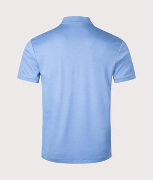 Custom Slim Fit Soft Cotton Polo Shirt in Sky Blue. EQVVS Back shot.