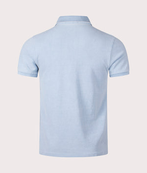 Discover the Polo Ralph Lauren Slim Fit Mesh Polo Shirt Light Indigo. Back Shot at EQVVS.